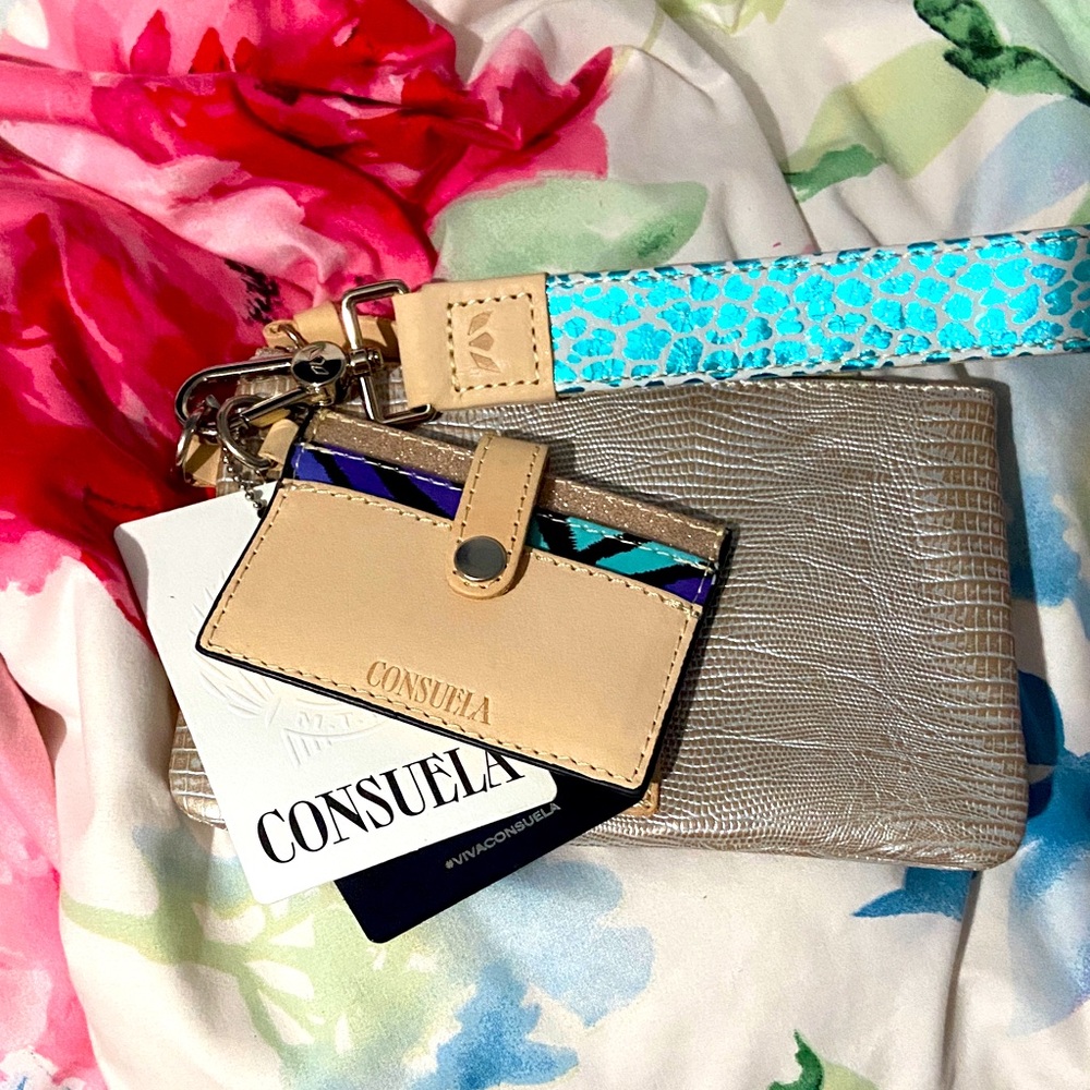 NWT Consuela Wristlet and card case combo
